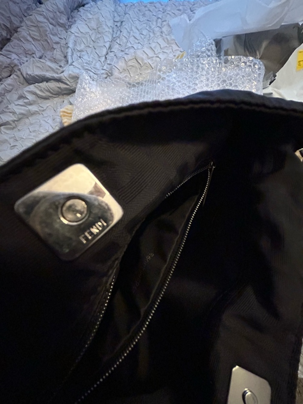 Fendi monogram Black Shoulder Tote Bag - Picture 9 of 11